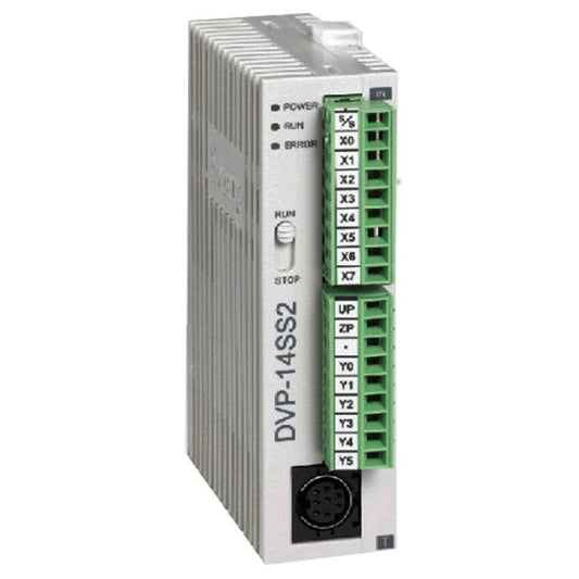 Original New Delta DVP14SS211R DVP-SS2 series 14-point slim PLC front view