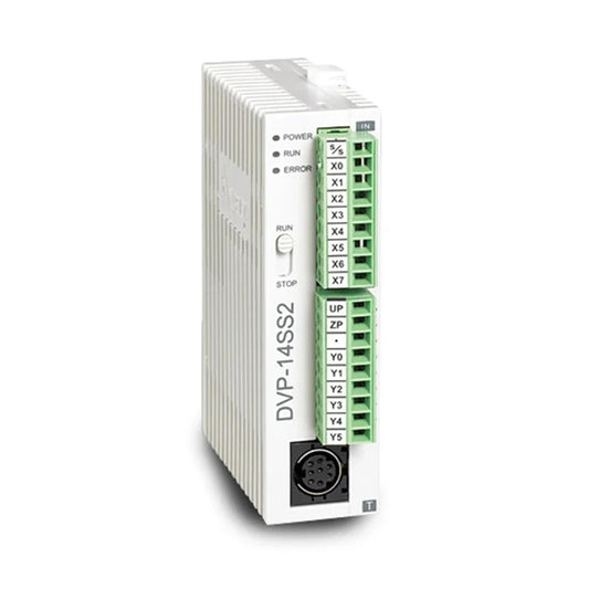 Original New Delta DVP14SS211T DVP-SS2 series 14-point slim PLC with transistor outputs front view
