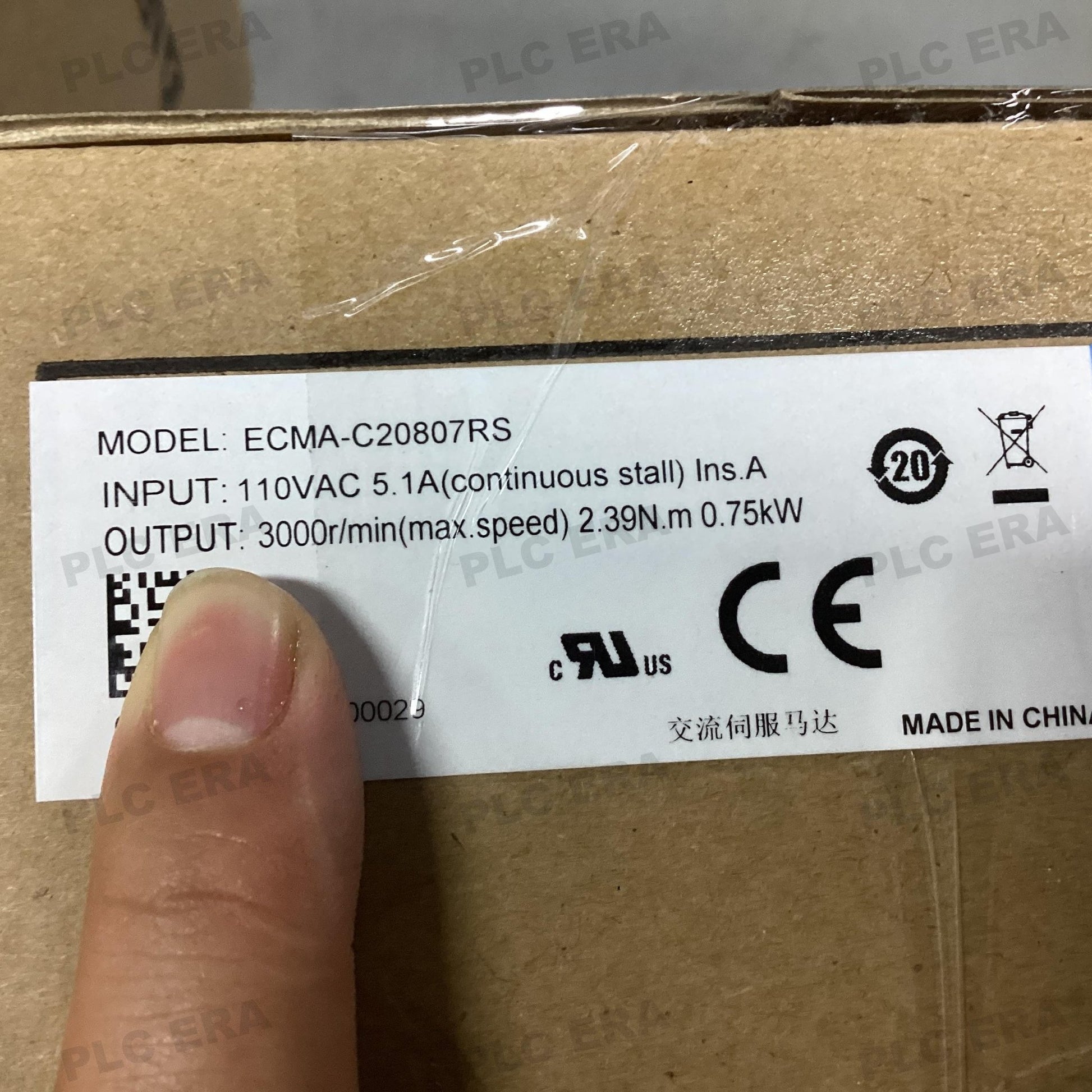 Delta ECMA - C20807RS AC Servo Motor, 750W, 200V, 80mm Frame - PLC ERA