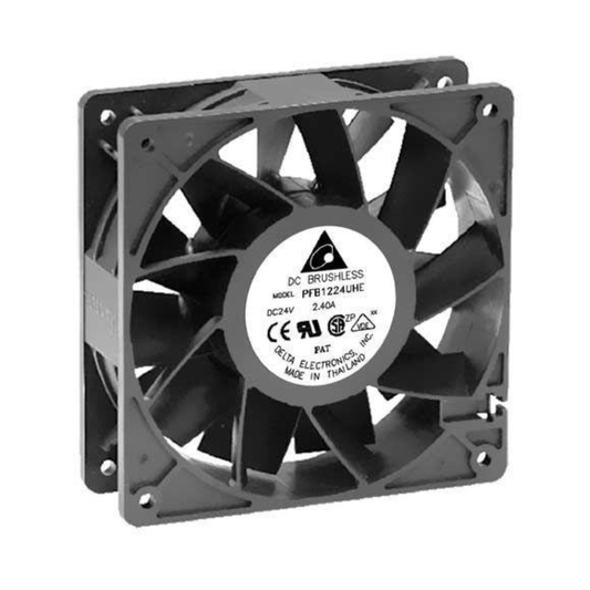 Original New Delta PFB1224UHE PFB series 120mm high-speed DC axial fan 24V front view