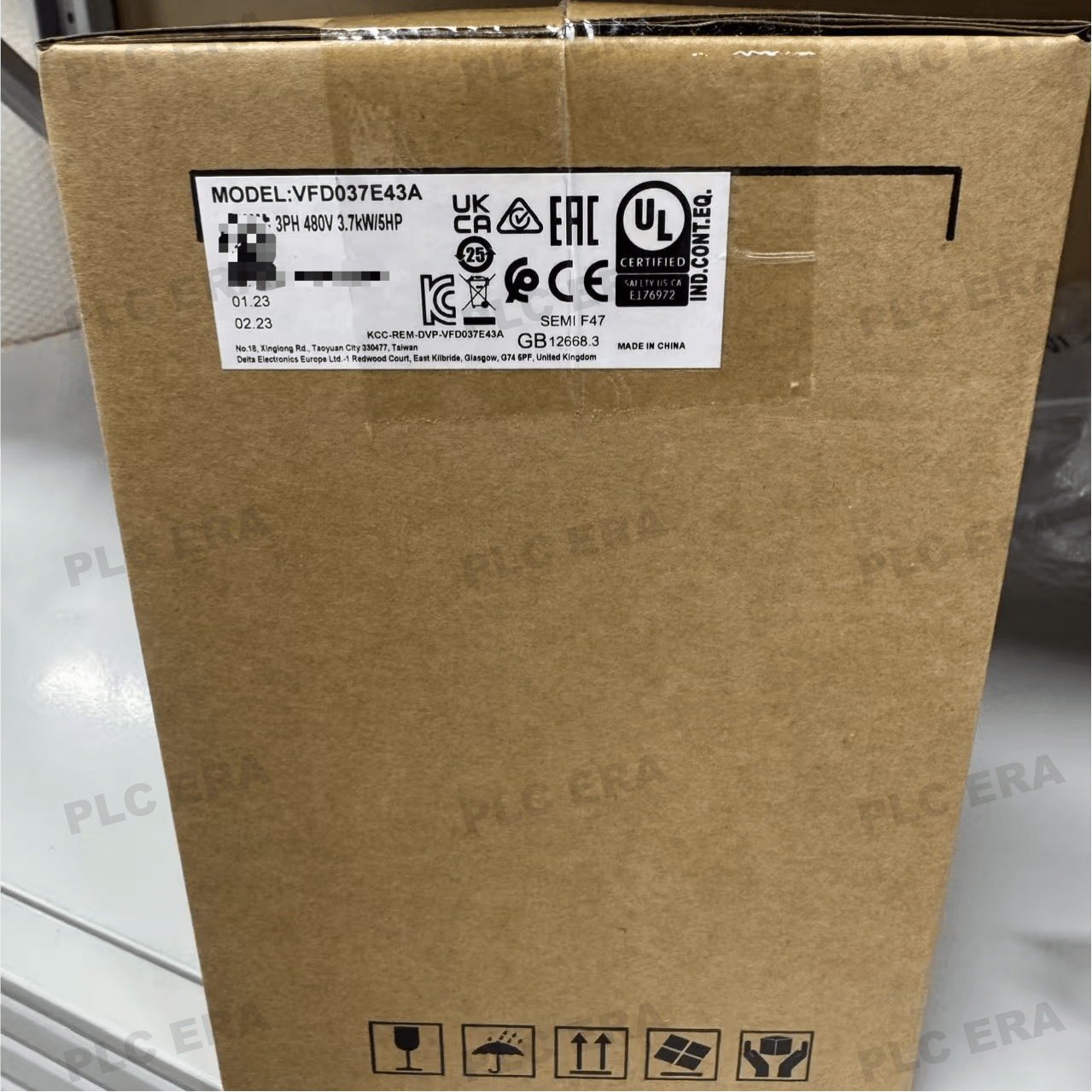 DELTA VFD037E43A AC Drive 3.7kW 3 - Phase 460V VFD - E Series - PLC ERA