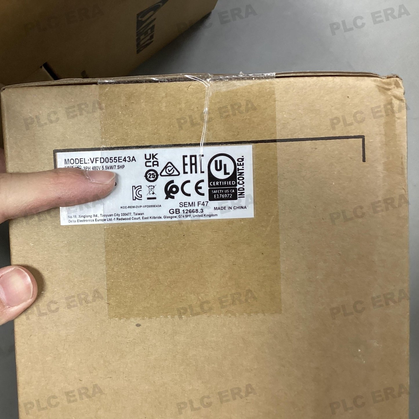 Delta VFD055E43A 5.5kW VFD, 380 - 480V, Variable Frequency Drive - PLC ERA