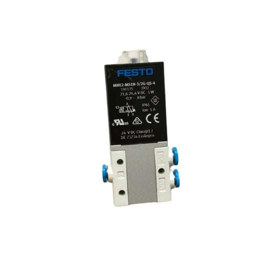 Festo MHE2 - MS1H - 3/2G - QS - 4 3/2 NC Solenoid Valve 24V DC QS - 4 100L/min 196135 - PLC ERA