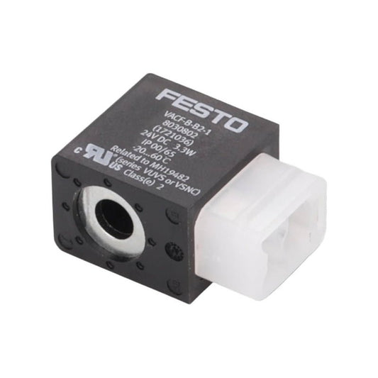 Festo VACF - B - B2 - 1A Solenoid Coil 24V AC 3.9VA 8030804 IP65 - PLC ERA