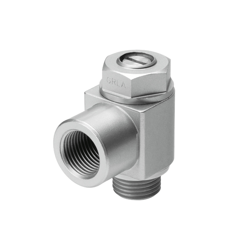Festo GRLA-1/8-B 151165 one-way flow control valve front view