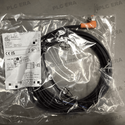 IFM EVC005 M12 Female Cordset 4 - Pin 5m PUR Cable IP68 IP69K 24V - PLC ERA
