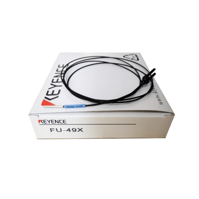 KEYENCE FU‑49X reflective fiber unit M3 thread front view