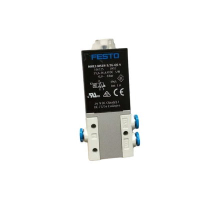 Festo MHE2-MS1H-3/2G-QS-4 196135 ultra‑compact 3/2 solenoid valve front view