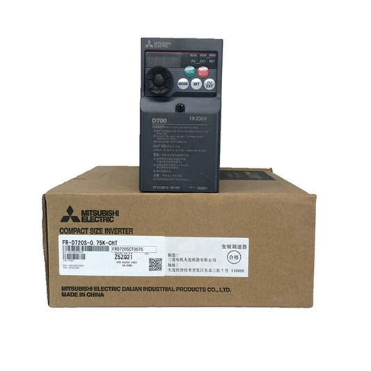 Original New Mitsubishi FR-D720S-0.75K-CHT FREQROL-D700 single-phase 0.75kW inverter front view