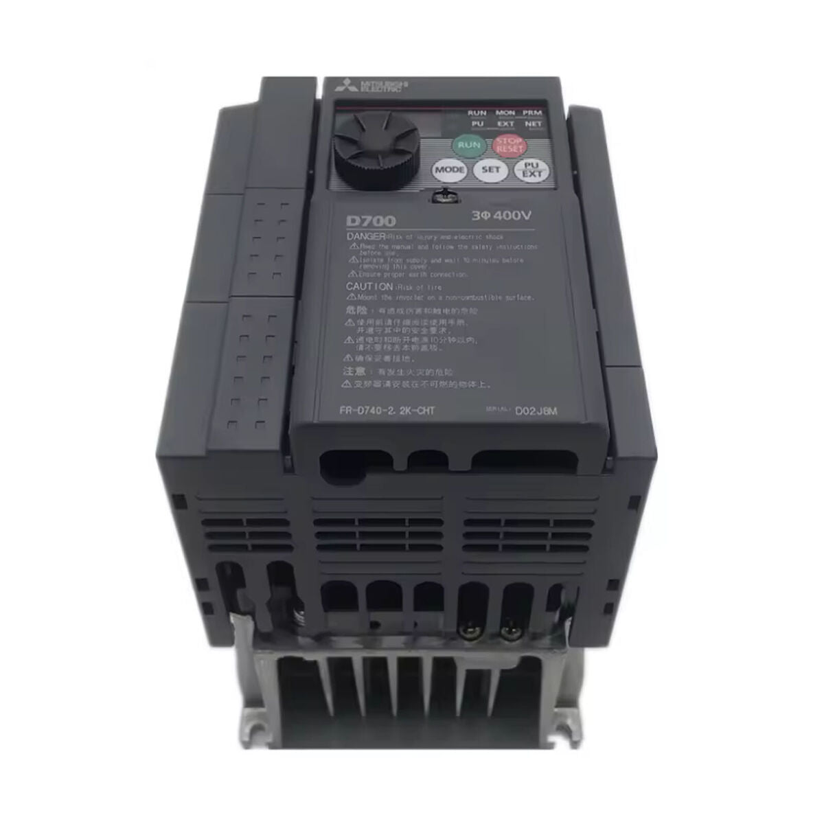 Original New Mitsubishi Electric FR-D740-2.2K-CHT FREQROL-D700 2.2kW 3-phase inverter front view