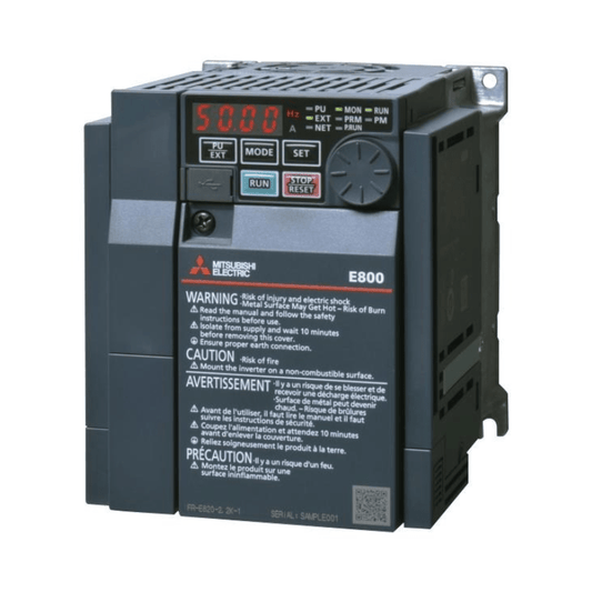 Original New Mitsubishi Electric FR-E840-0026-4-60 FREQROL-E800 0.75kW/1.5kW 400V 3-phase inverter front view