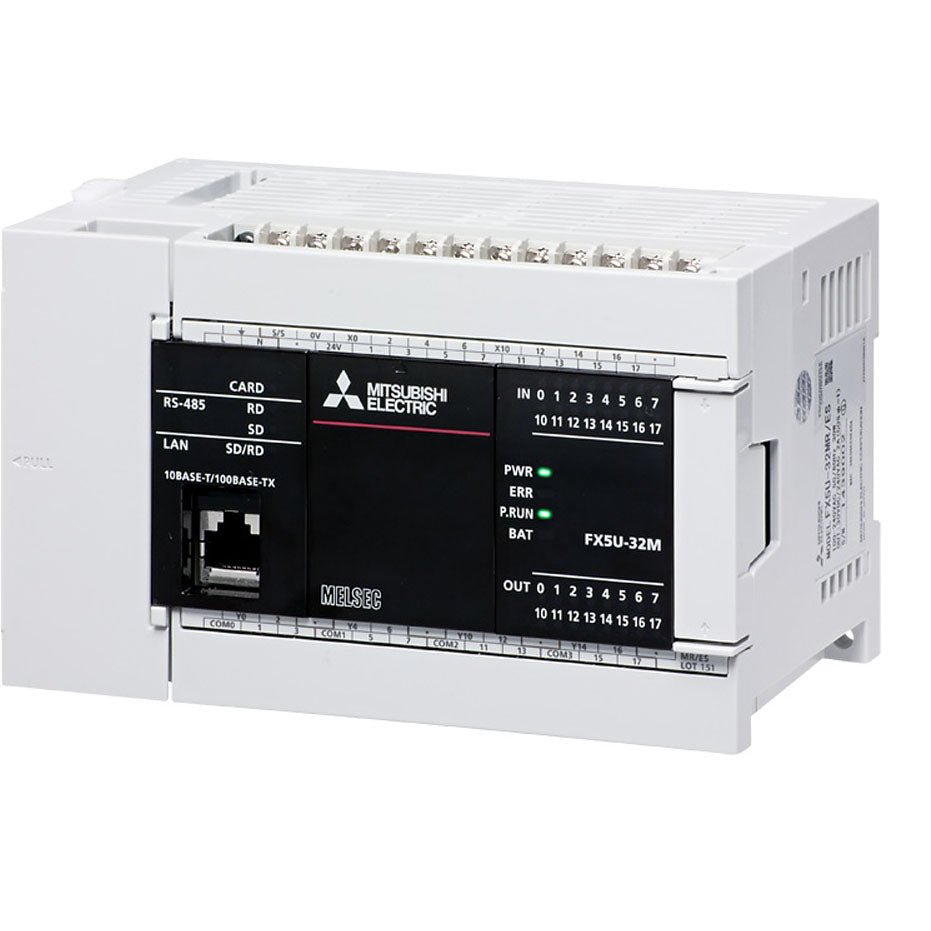 Original New Mitsubishi Electric FX5U-32MT/DSS MELSEC iQ-F PLC CPU unit 16DI/16DO transistor source front view