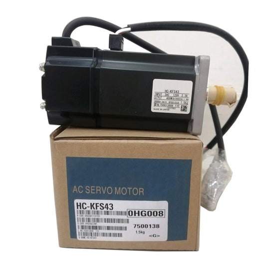 Original New Mitsubishi HC-KFS43 MELSERVO J2S 400W low-inertia AC servo motor front view