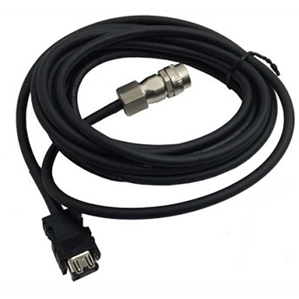 Original New Mitsubishi MR-J3ENSCBL5M-L MELSERVO-J3 encoder feedback cable 5m IP67 front view