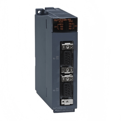 Original New Mitsubishi Electric QJ71C24N-R2 MELSEC-Q 2-channel RS-232 serial communication module front view