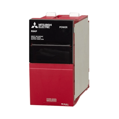 Original New Mitsubishi Electric R64P MELSEC iQ-R power supply module 9A 100-240V AC front view