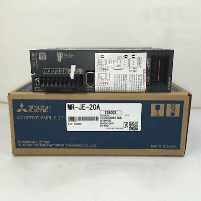 Mitsubishi MR-JE-20A MELSERVO-JE series 200W general‑purpose AC servo amplifier front view