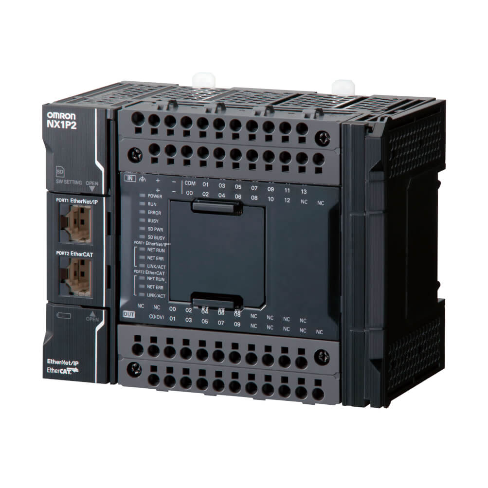 Omron NX1P2-9024DT1 NX series machine automation controller front view