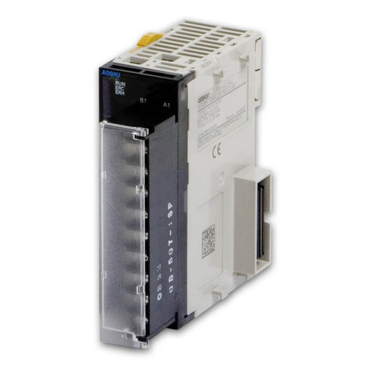Original New Omron CJ1W-AD04U universal analog input unit SYSMAC CJ series screw terminal front view