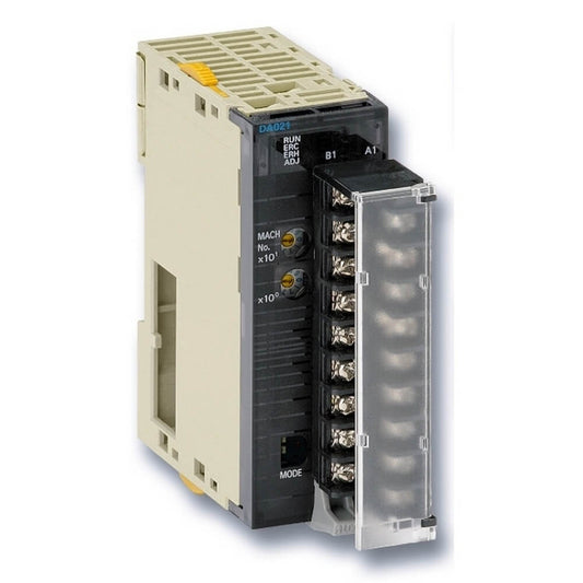 Original New Omron CJ1W-DA021 2-channel analog output unit CJ-series front view