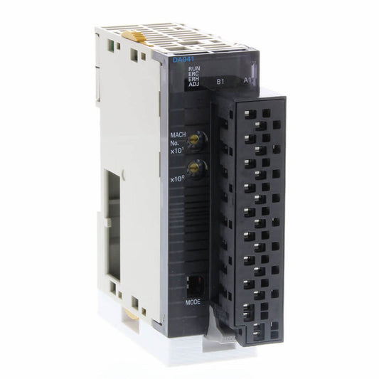 Original New Omron CJ1W-DA041 4-channel analog output unit SYSMAC CJ series screw terminal front view
