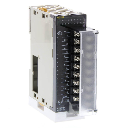 Original New Omron CJ1W-OC211 16-point relay output module SYSMAC CJ series front view