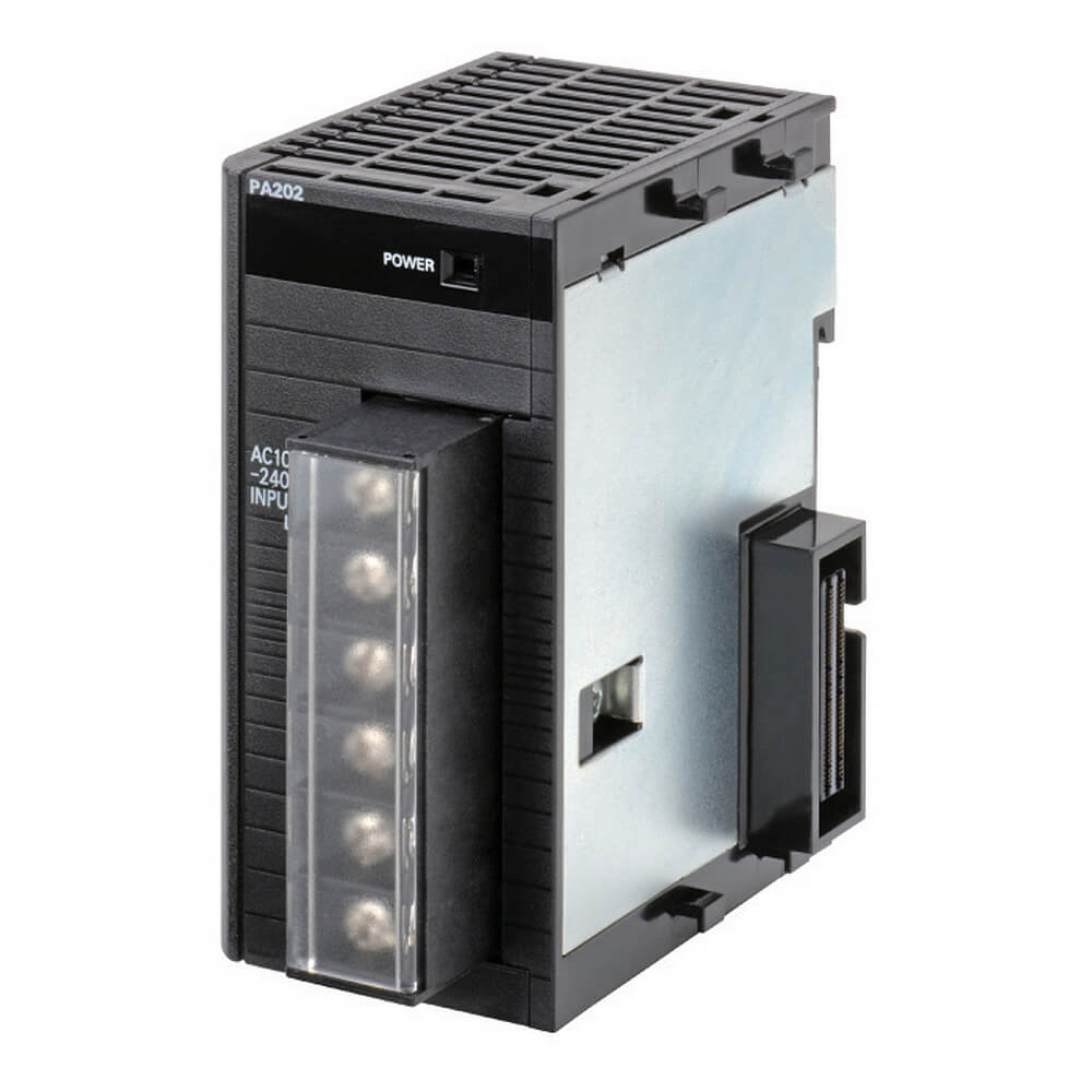 Original New Omron CJ1W-PA202 power supply unit 14W 100-240VAC SYSMAC CJ series front view