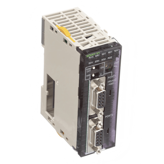 Original New Omron CJ1W-SCU41-V1 serial communications unit 1xRS-232C 1xRS-422A/485 CJ-series front view