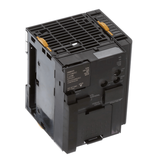 Original New Omron CJ2M-CPU31 SYSMAC CJ2M CPU unit with built-in EtherNet/IP port front view