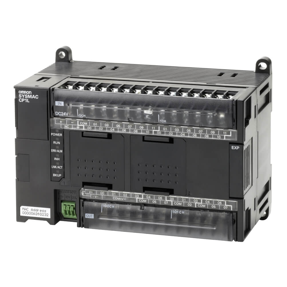Original New Omron CP1L-EM40DT1-D CP1L-EM PLC CPU unit with 40 I/O and embedded Ethernet front view