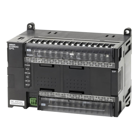 Original New Omron CP1L-EM40DT1-D CP1L-EM PLC CPU unit with 40 I/O and embedded Ethernet front view