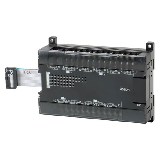 Original New Omron CP1W-40EDR 40 I/O expansion unit 24 inputs 16 relay outputs front view