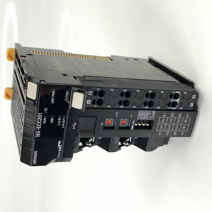 Original New Omron NX‑ECC201 NX series EtherCAT coupler unit 2 ports front view
