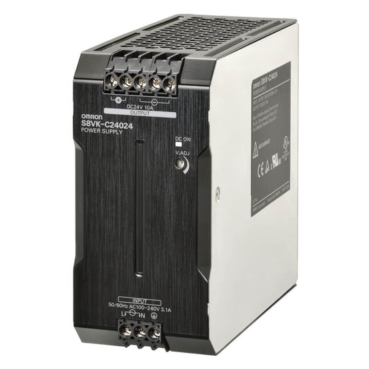 Original New Omron S8VK-C24024 240W 24V 10A DIN rail power supply front view