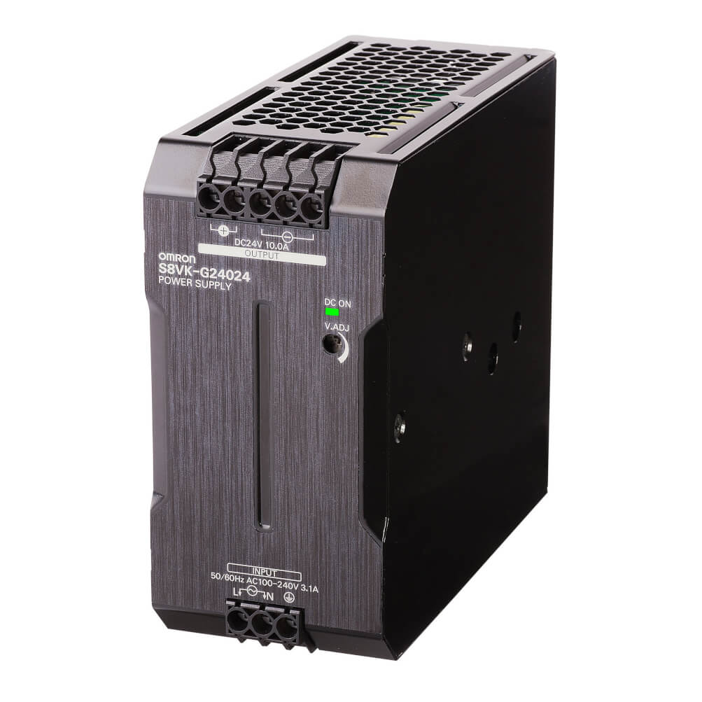 Original New Omron S8VK-G24024 book type power supply 240W 24V 10A DIN rail front view