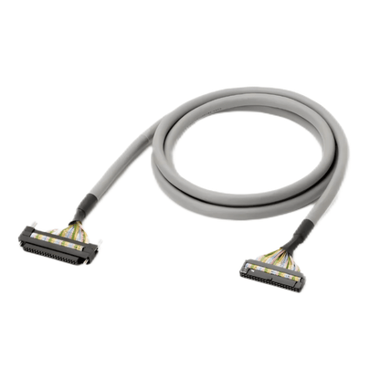 Original New Omron XW2Z-100K 40-pin MIL I/O connecting cable 1m shielded front view