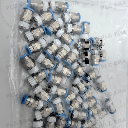 Festo QS-1/4-8 push‑in fitting dimensions drawing (L=26.6 mm)