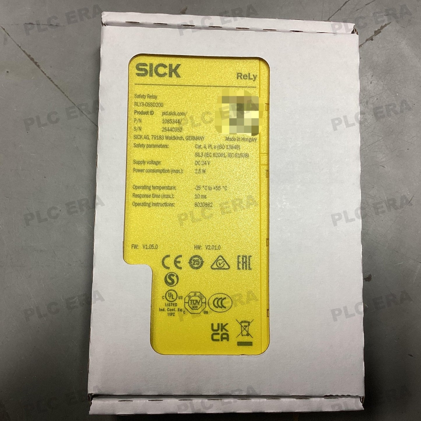 SICK RLY3-OSSD200 1085344 dimensions 18x124.6x85.5mm