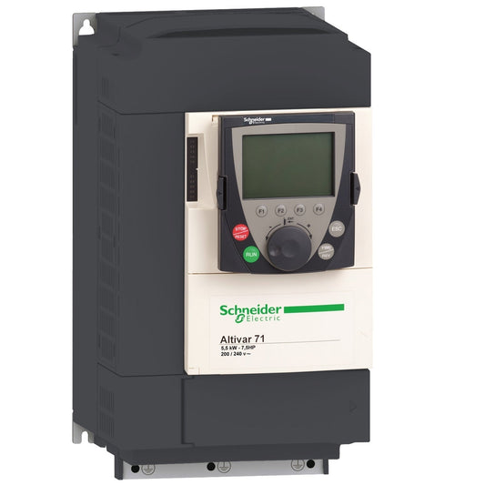 Original New Schneider Electric ATV71HU75N4Z Altivar 71 7.5kW variable speed drive IP20 front view