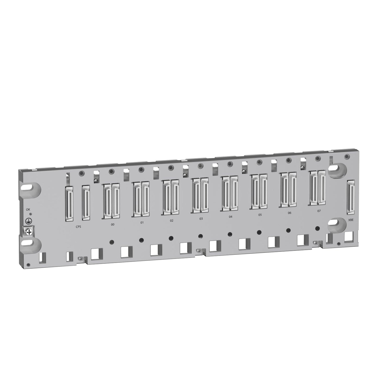 Original New Schneider Electric BMEXBP0800 Modicon X80 8-slot Ethernet backplane front view