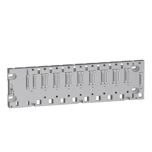 Original New Schneider Electric BMEXBP0800 Modicon X80 8-slot Ethernet backplane front view