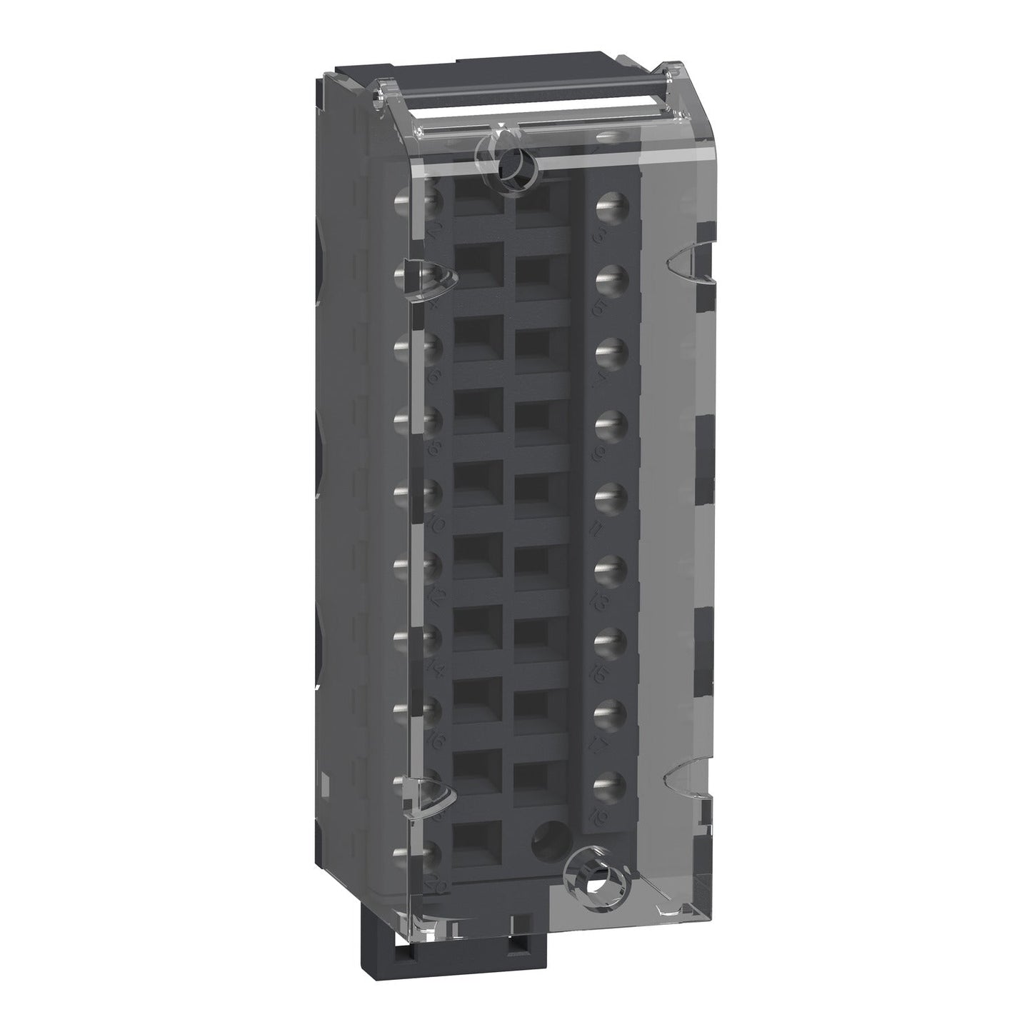 Original New Schneider Electric BMXFTB2000 20-pin removable cage clamp terminal block Modicon X80 front view