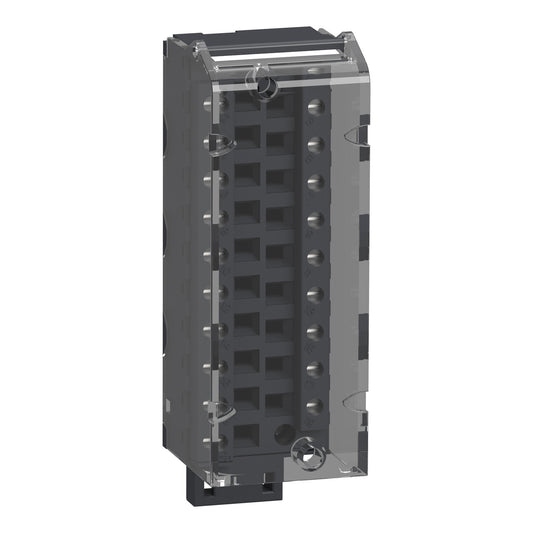 Original New Schneider Electric BMXFTB2000 20-pin removable cage clamp terminal block Modicon X80 front view