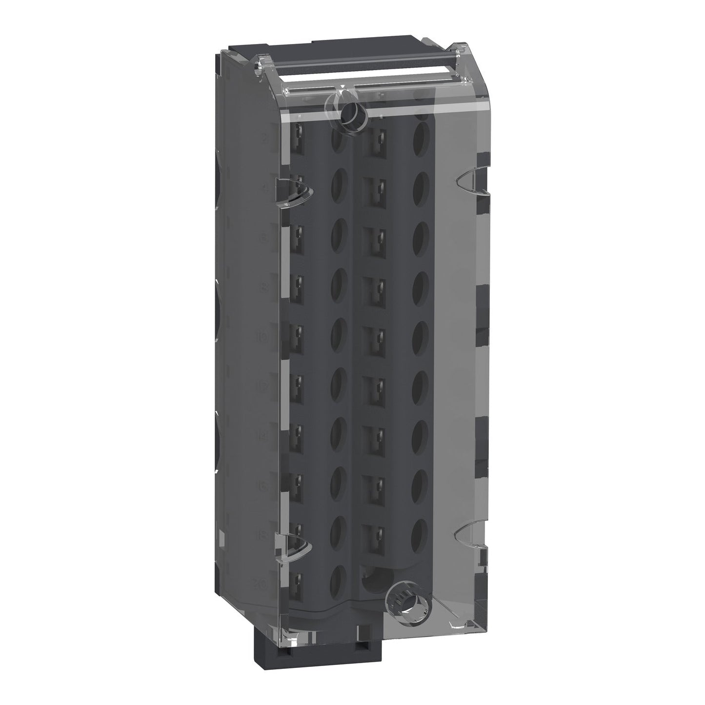 Original New Schneider Electric BMXFTB2010 20-pin removable screw clamp terminal block Modicon X80 front view