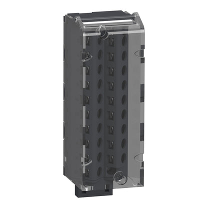 Original New Schneider Electric BMXFTB2010 20-pin removable screw clamp terminal block Modicon X80 front view