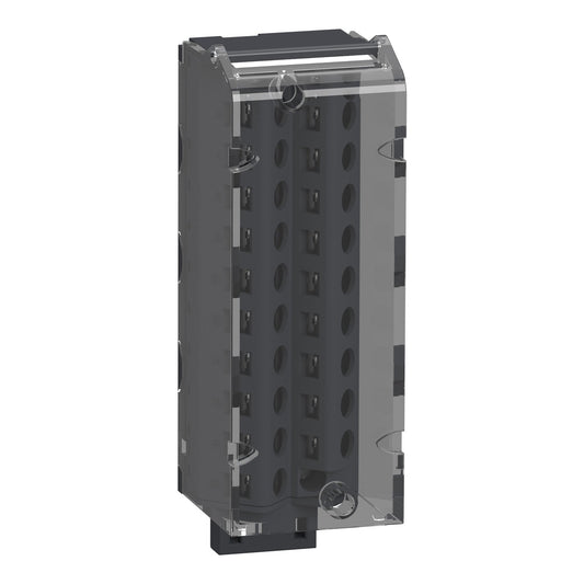 Original New Schneider Electric BMXFTB2010 20-pin removable screw clamp terminal block Modicon X80 front view
