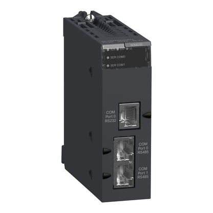 Original New Schneider Electric BMXNOM0200 2-port serial link communication module Modicon X80 front view