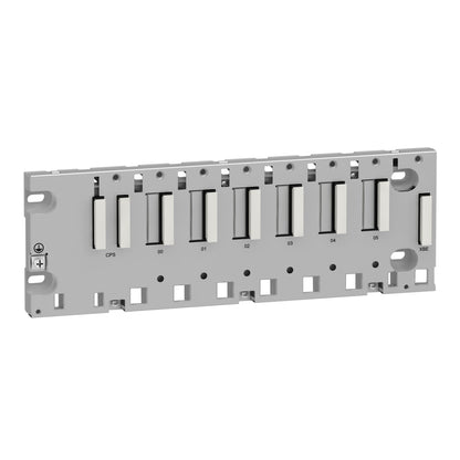 Original New Schneider Electric BMXXBP0600 6‑slot Modicon X80 backplane front view