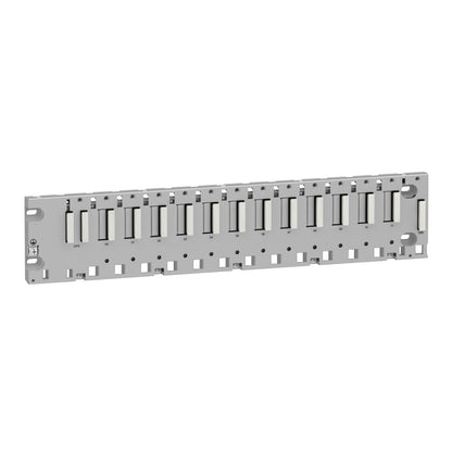 Original New Schneider Electric BMXXBP1200 12-slot Modicon X80 backplane front view