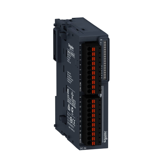 Original New Schneider Electric TM3DI16G 16-channel discrete input module Modicon TM3 spring terminal front view